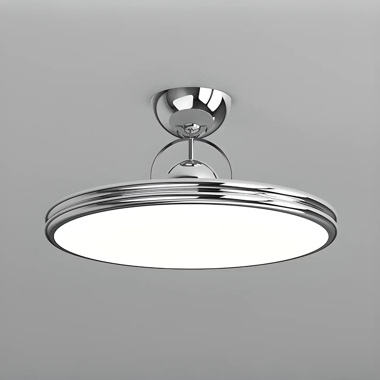 Plafonnier LED semi-encastré rond à intensité variable pour chambre à coucher