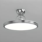 Plafonnier LED semi-encastré rond à intensité variable pour chambre à coucher