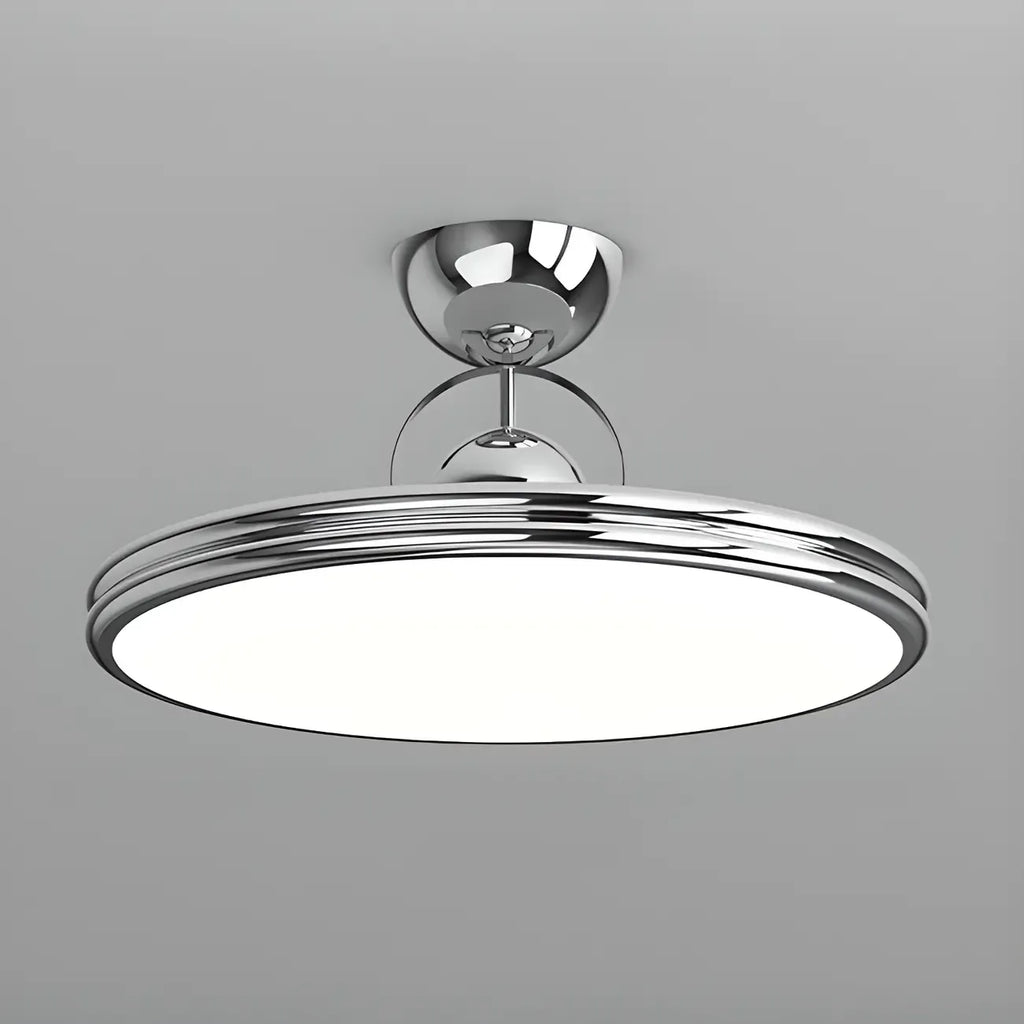 Plafonnier LED semi-encastré rond à intensité variable pour chambre à coucher