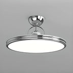 Plafonnier LED semi-encastré rond à intensité variable pour chambre à coucher
