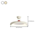 Plafonnier LED semi-encastré rond à intensité variable pour chambre à coucher