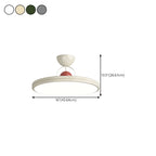Plafonnier LED semi-encastré rond à intensité variable pour chambre à coucher