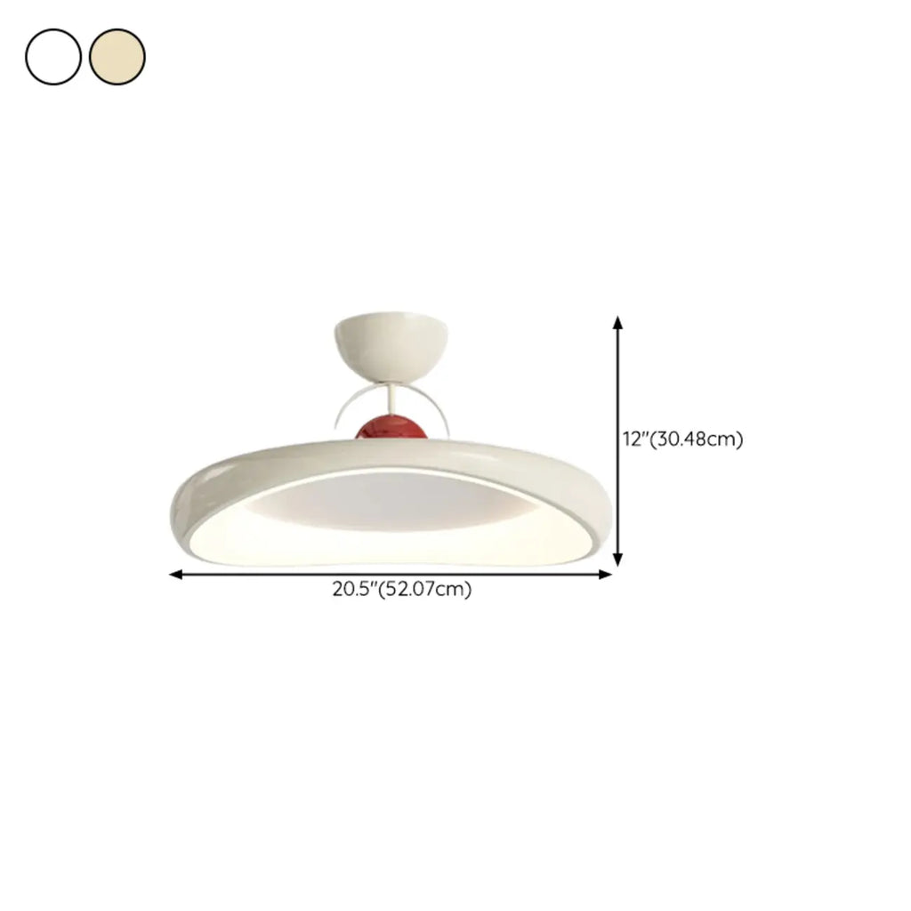 Plafonnier LED semi-encastré rond à intensité variable pour chambre à coucher