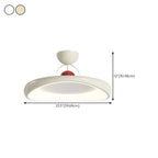 Plafonnier LED semi-encastré rond à intensité variable pour chambre à coucher