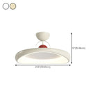 Plafonnier LED semi-encastré rond à intensité variable pour chambre à coucher