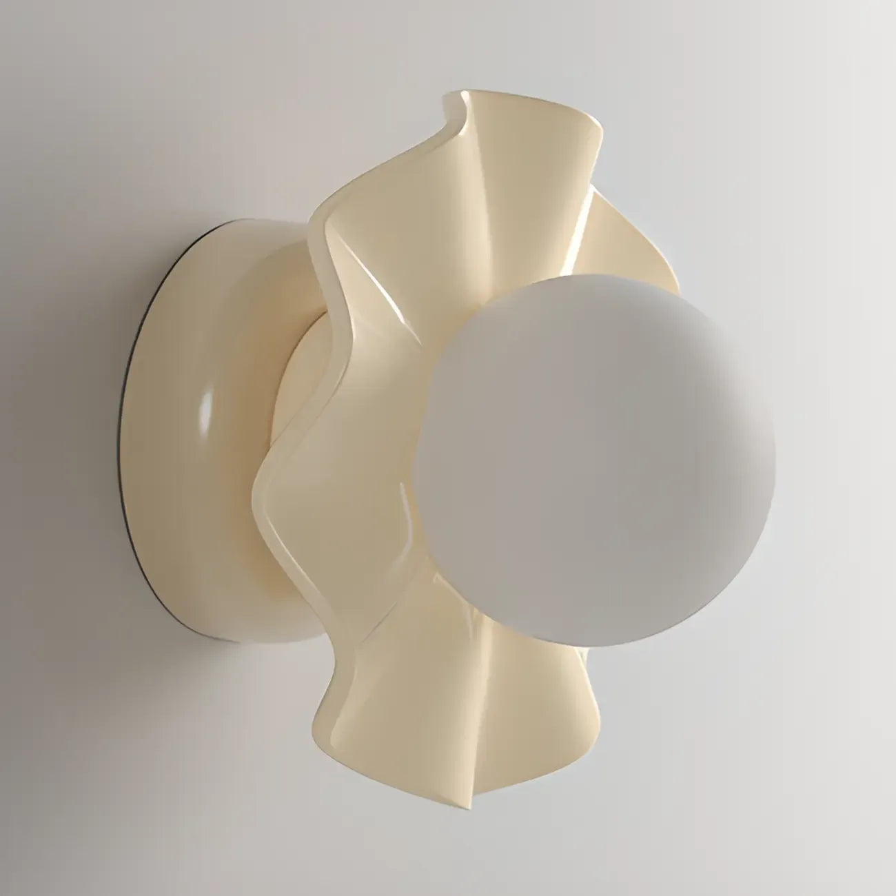 Plafonnier semi-encastré moderne crème de 5 pouces pour couloir