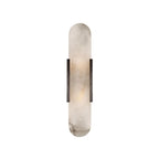 Applique murale ovale moderne en laiton avec abat-jour effet craie