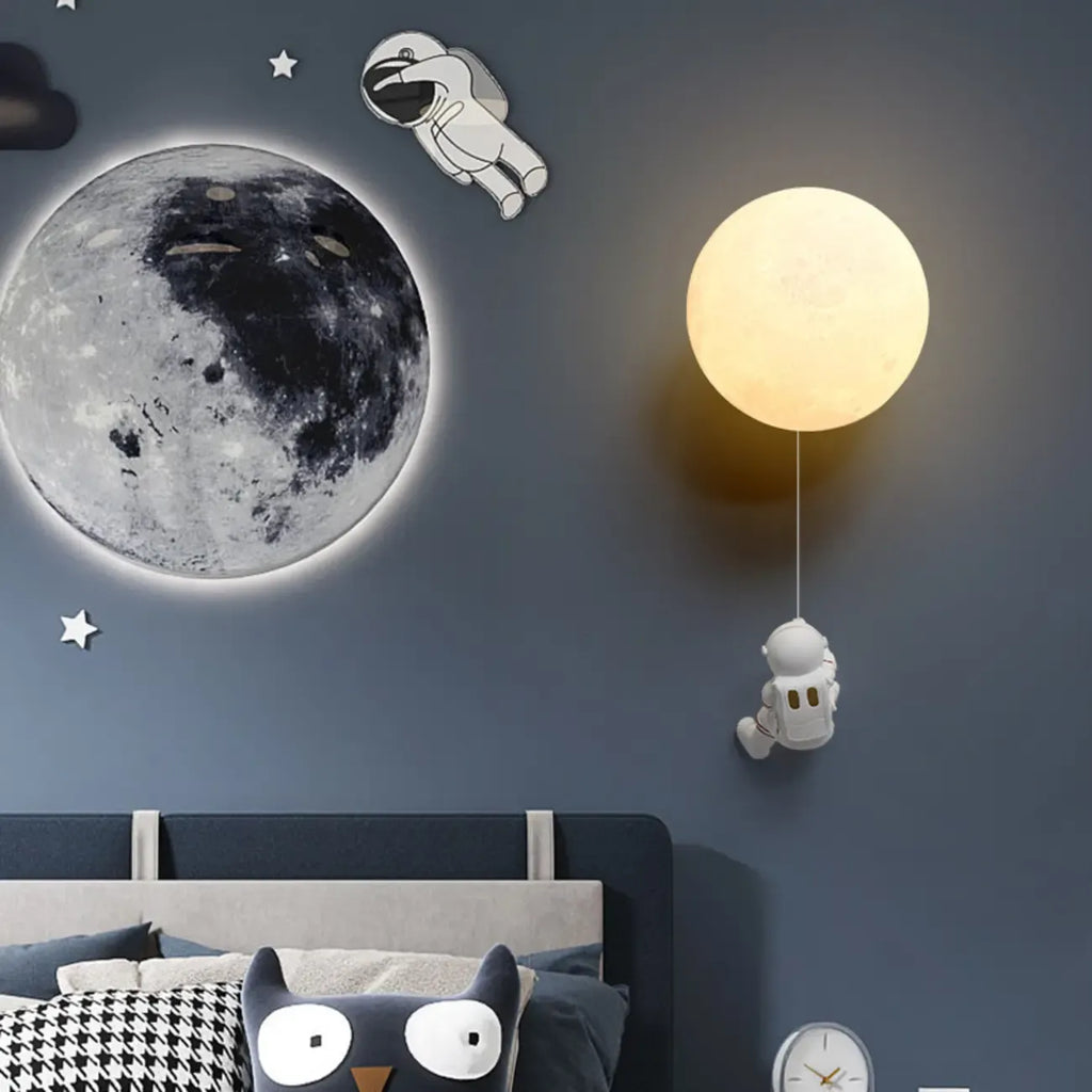 Applique murale LED Globe Astronaute pour chambre d'enfant