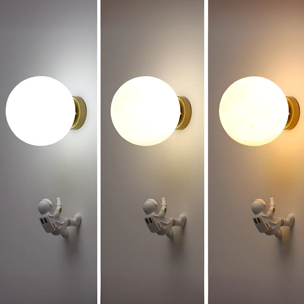 Applique murale LED Globe Astronaute pour chambre d'enfant