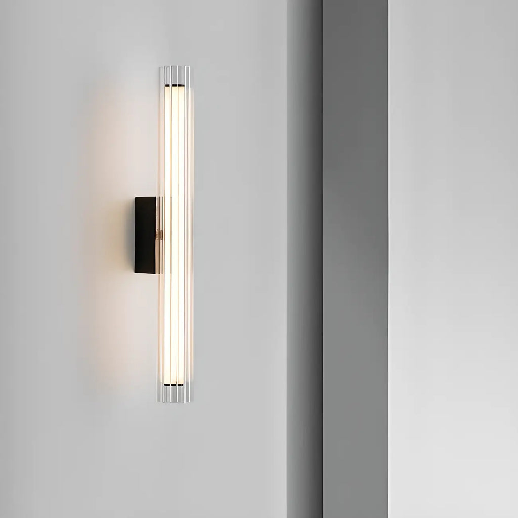 Applique murale LED cylindrique chromée minimaliste à lumière chaude