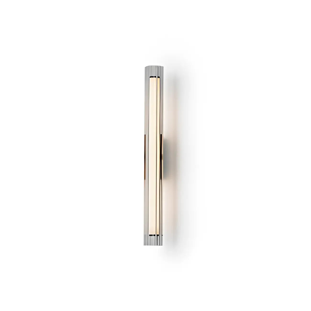 Applique murale LED cylindrique chromée minimaliste à lumière chaude