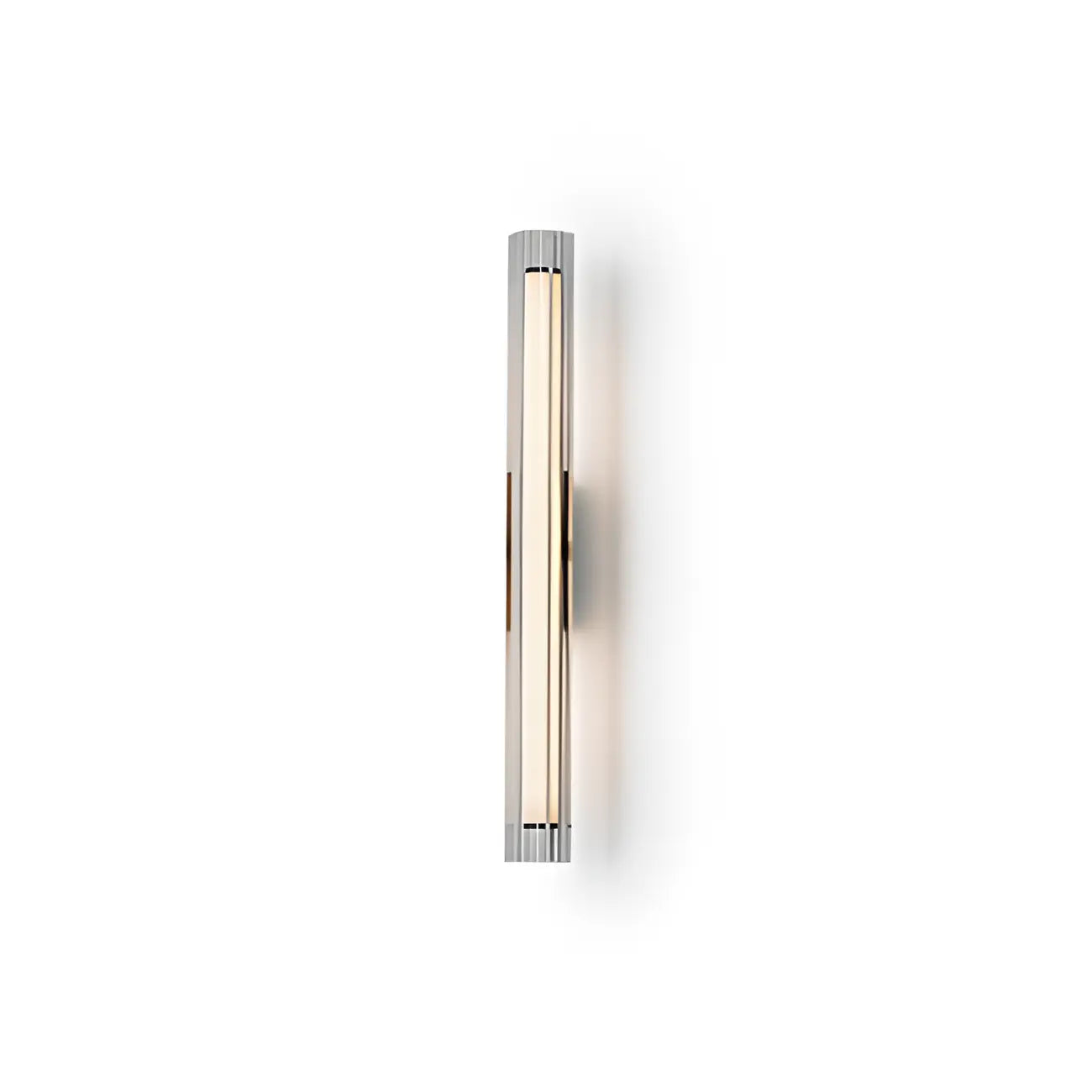 Applique murale LED cylindrique chromée minimaliste à lumière chaude