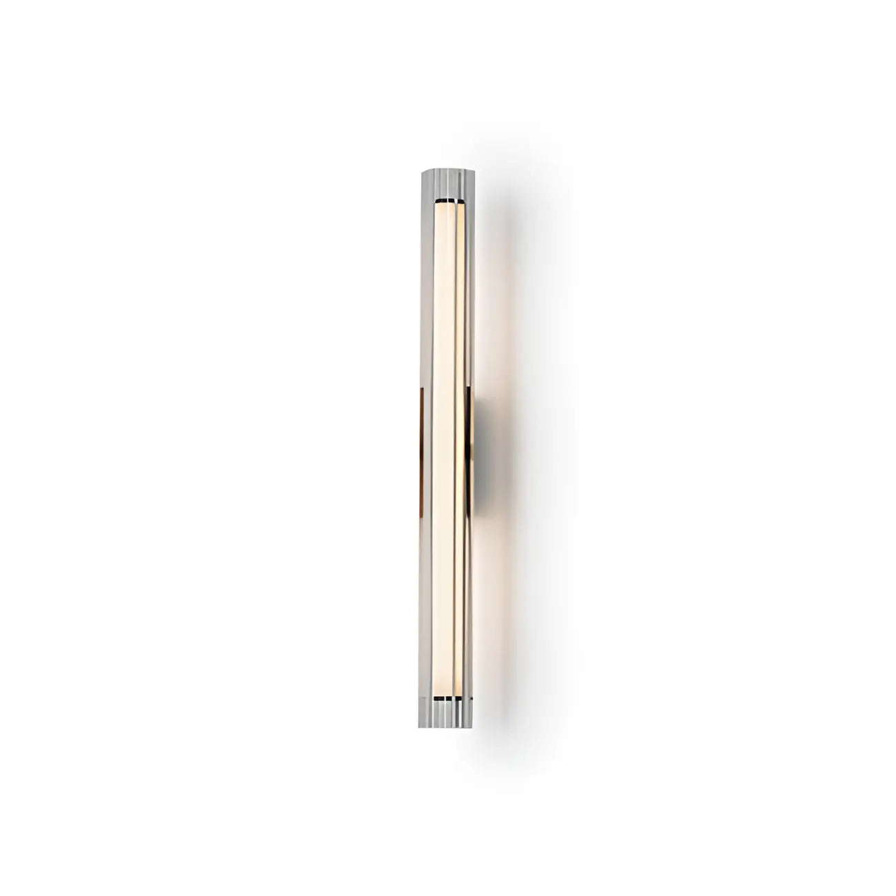 Applique murale LED cylindrique chromée minimaliste à lumière chaude