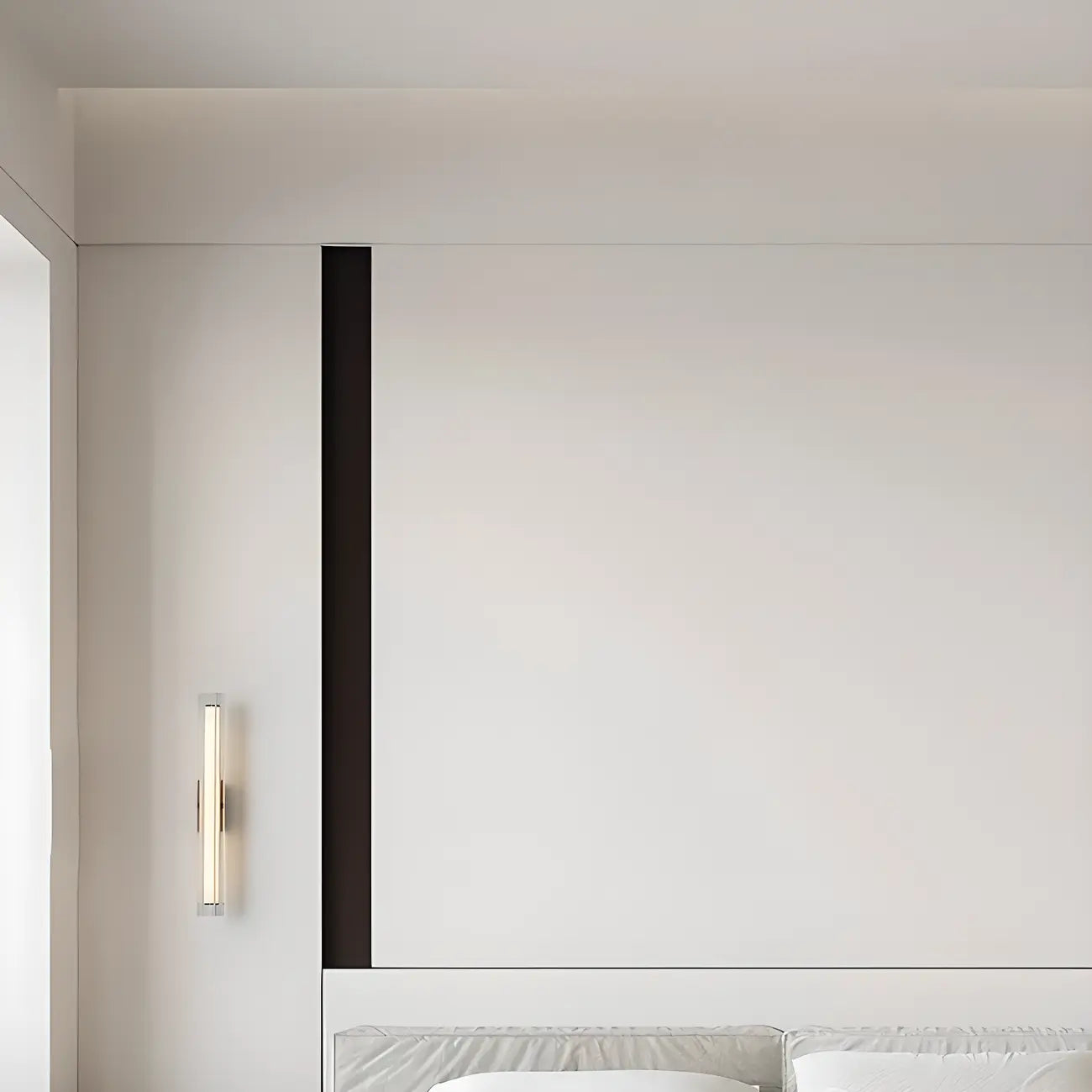 Applique murale LED cylindrique chromée minimaliste à lumière chaude