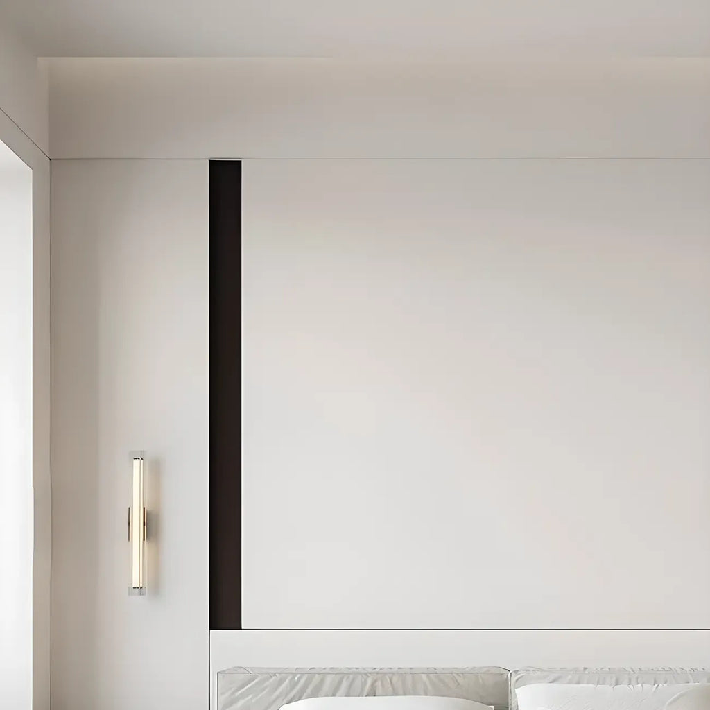Applique murale LED cylindrique chromée minimaliste à lumière chaude