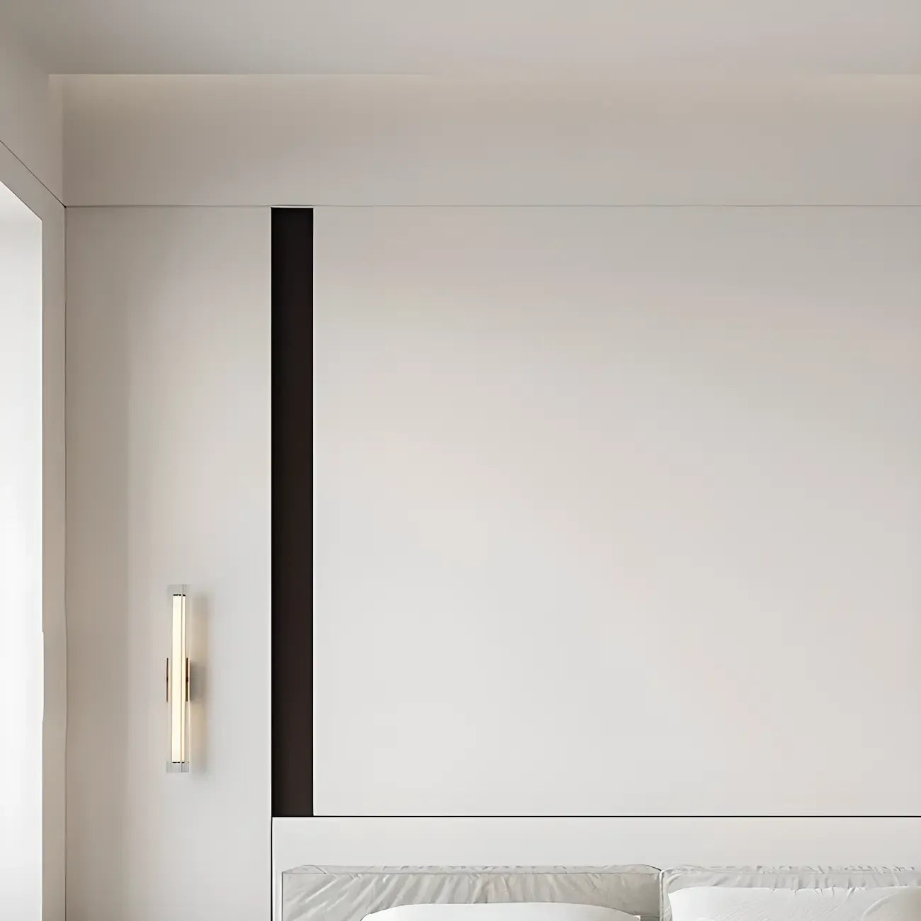 Applique murale LED cylindrique chromée minimaliste à lumière chaude
