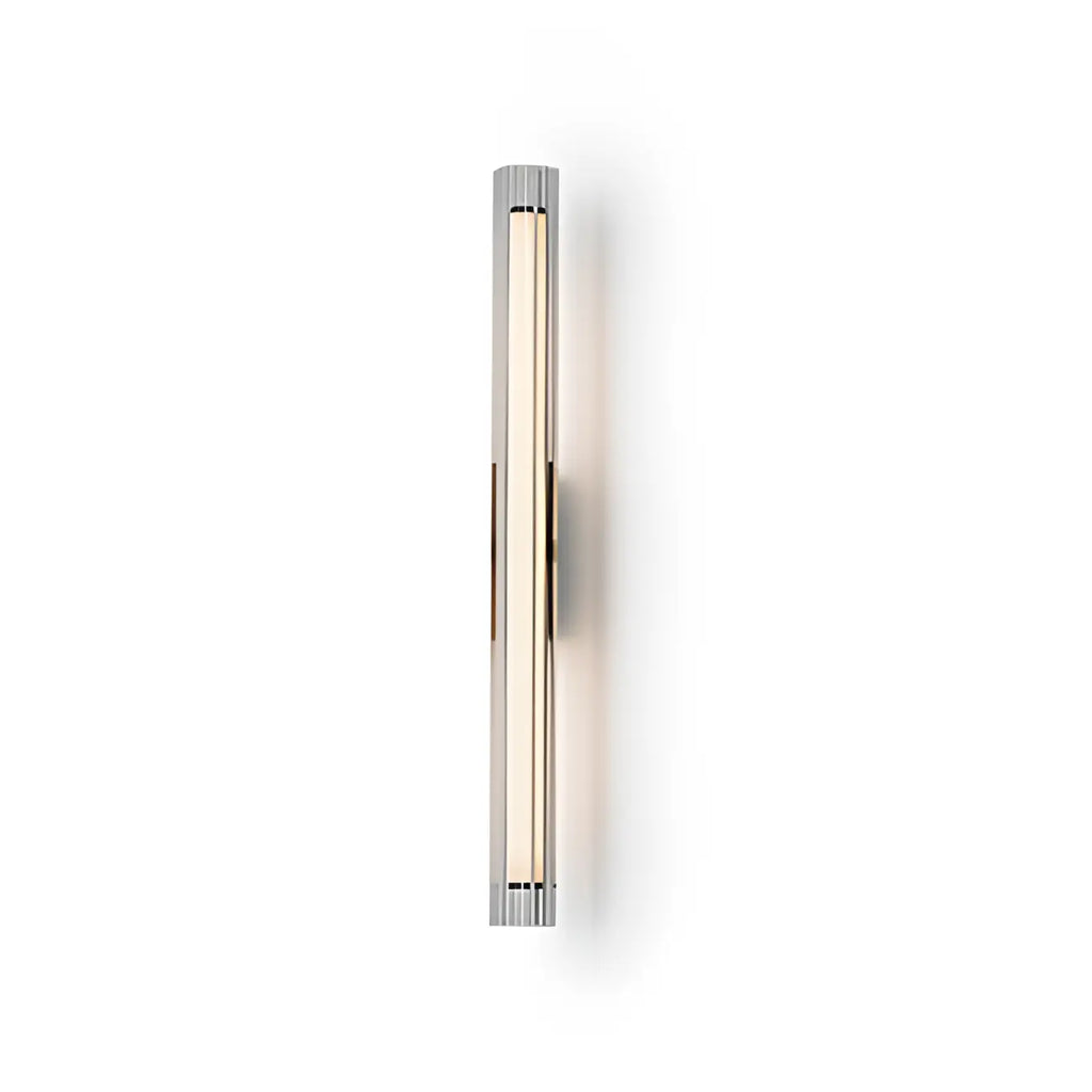 Applique murale LED cylindrique chromée minimaliste à lumière chaude