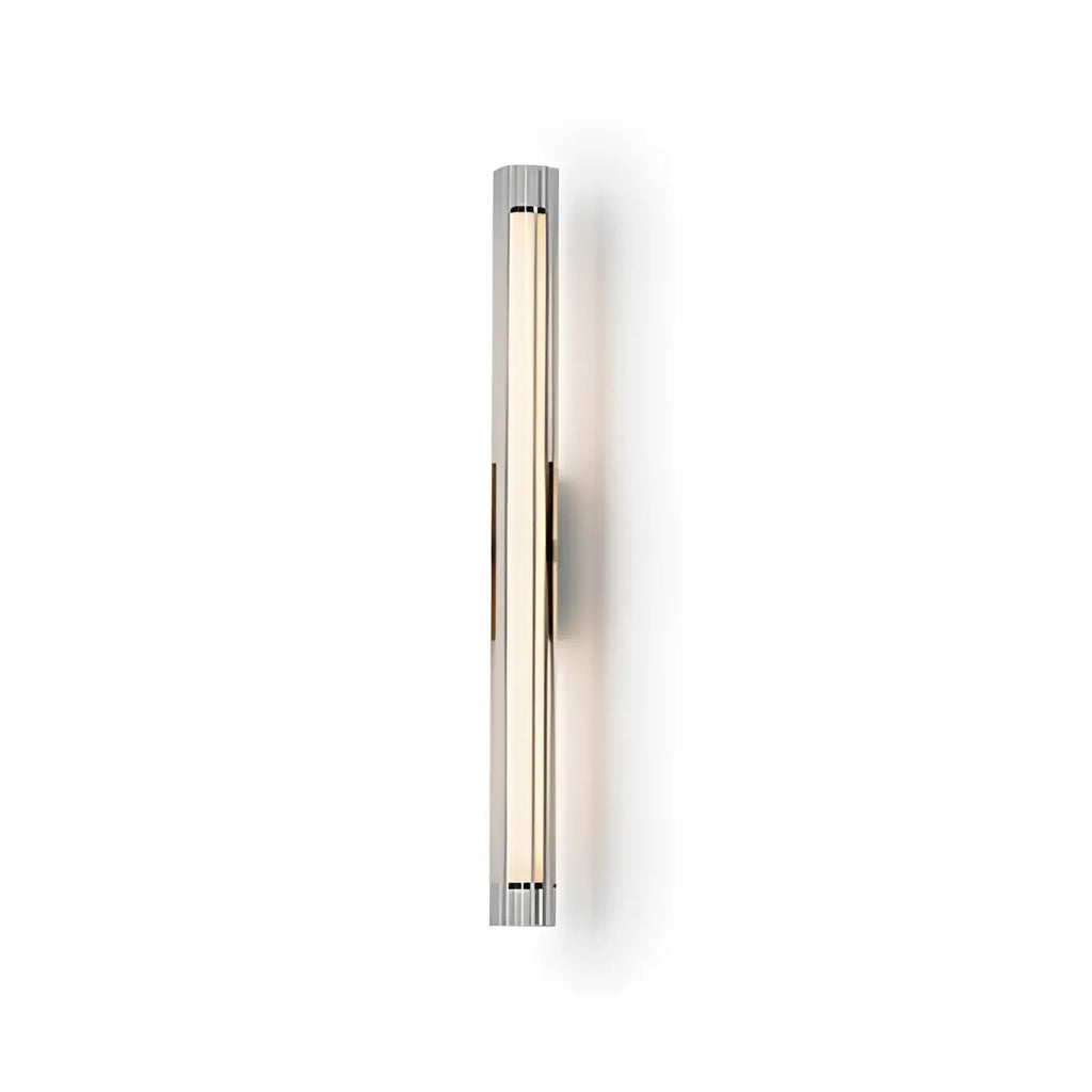 Applique murale LED cylindrique chromée minimaliste à lumière chaude