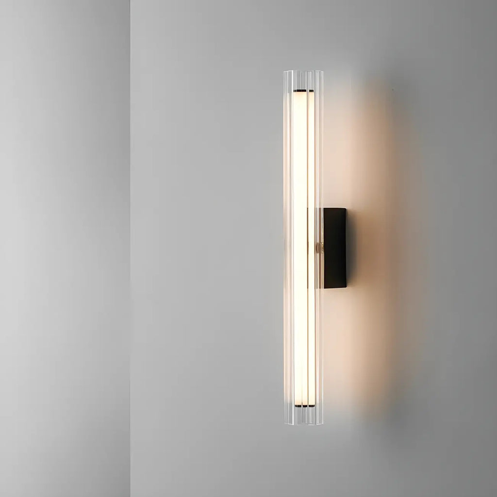 Applique murale LED cylindrique chromée minimaliste à lumière chaude