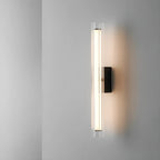 Applique murale LED cylindrique chromée minimaliste à lumière chaude