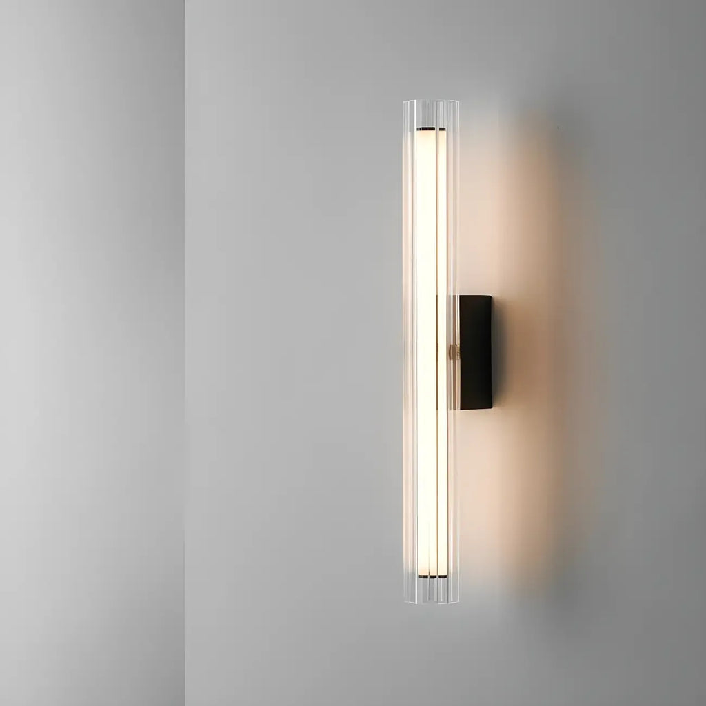 Applique murale LED cylindrique chromée minimaliste à lumière chaude