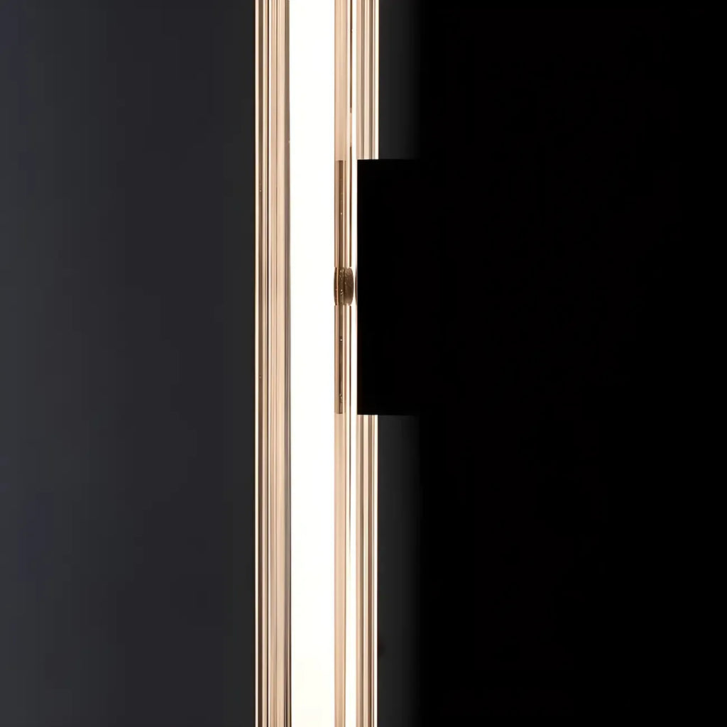 Applique murale LED cylindrique chromée minimaliste à lumière chaude