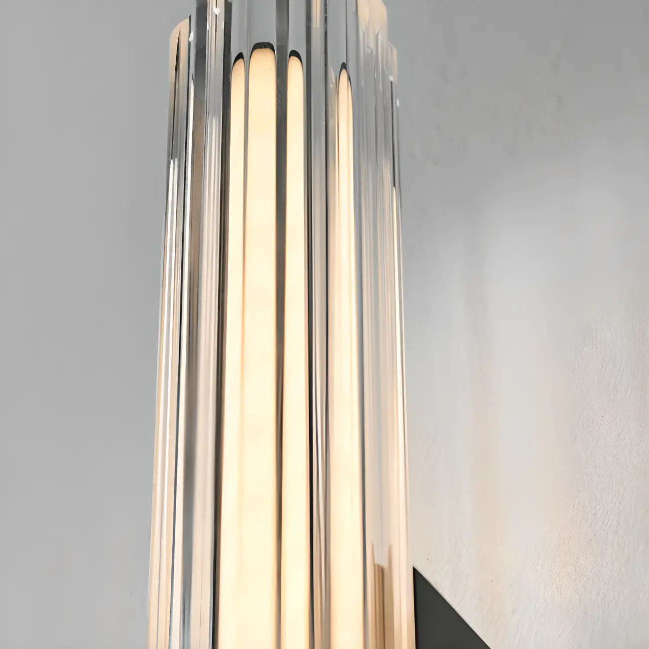 Applique murale LED cylindrique chromée minimaliste à lumière chaude