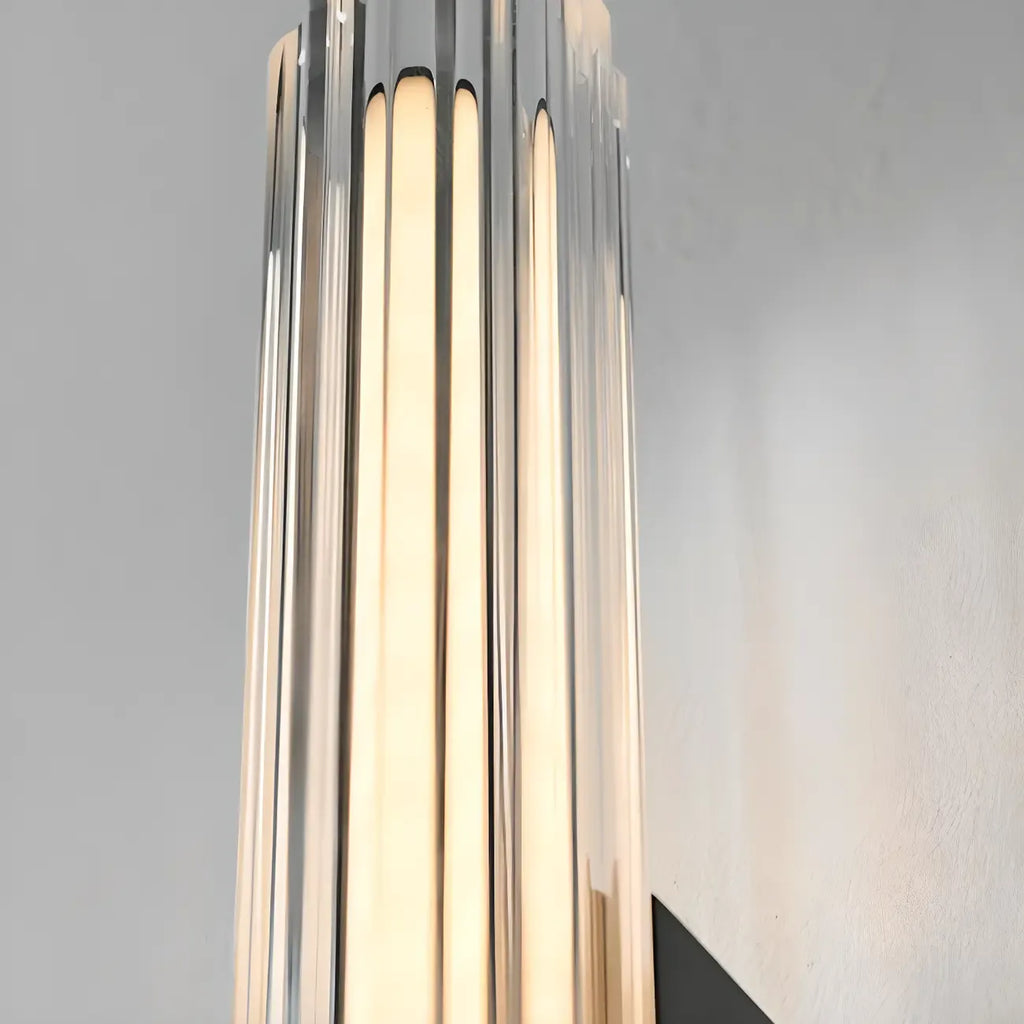 Applique murale LED cylindrique chromée minimaliste à lumière chaude