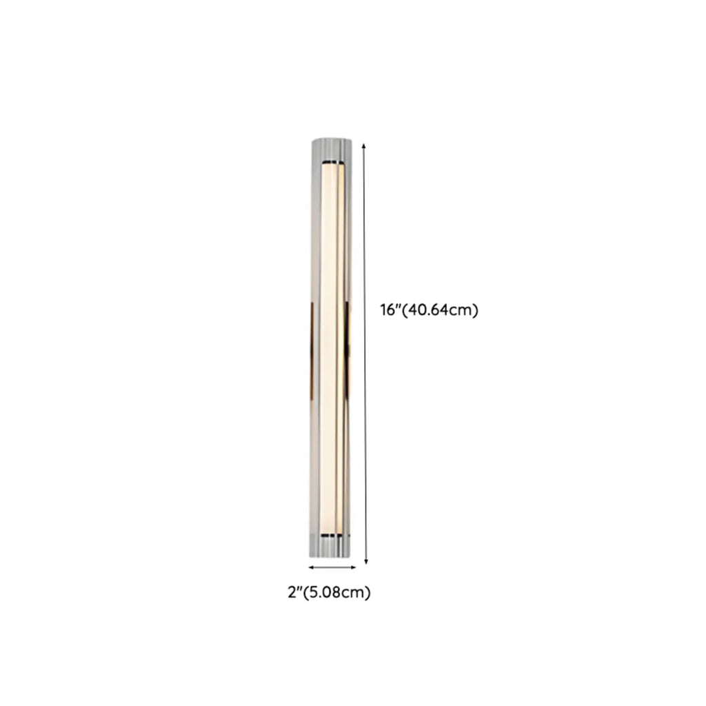Applique murale LED cylindrique chromée minimaliste à lumière chaude