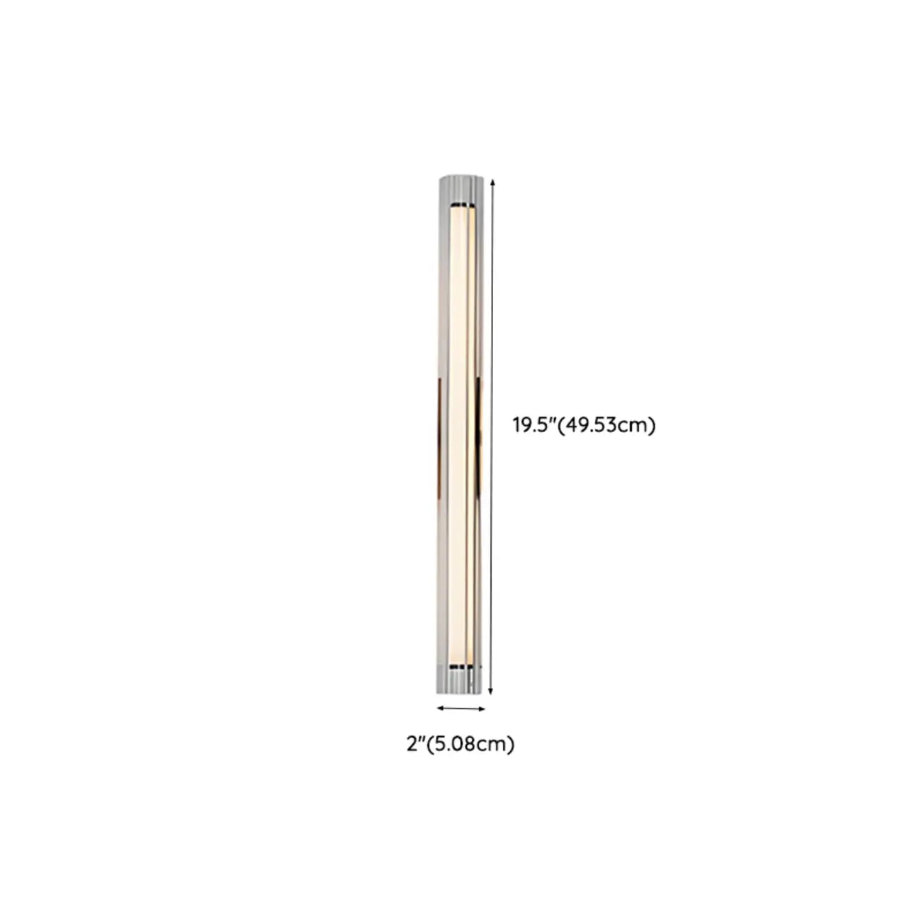 Applique murale LED cylindrique chromée minimaliste à lumière chaude
