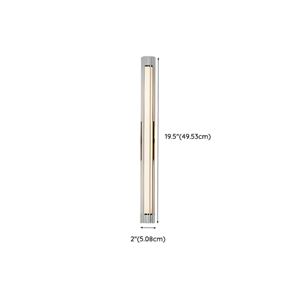 Applique murale LED cylindrique chromée minimaliste à lumière chaude