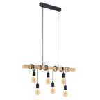 Suspension îlot en métal noir de style industriel en forme de losange pour cuisine