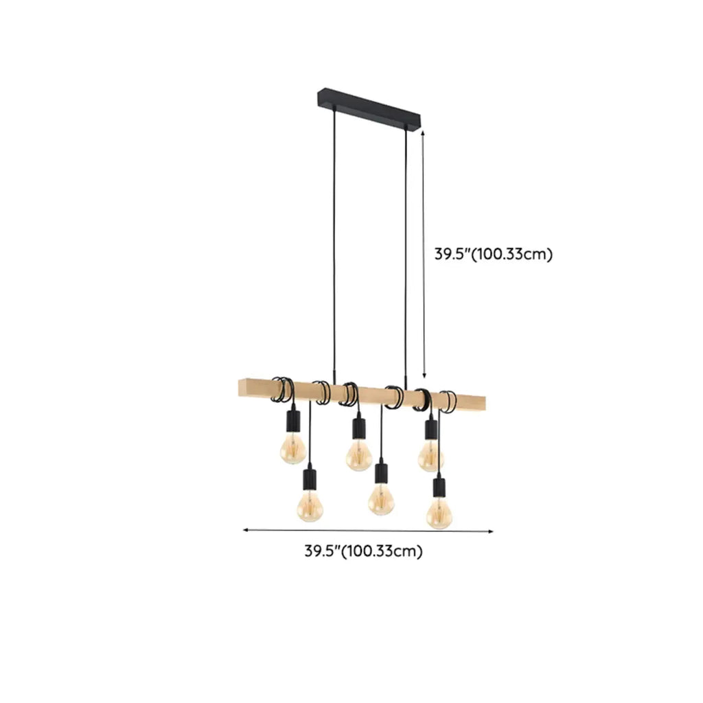 Suspension îlot en métal noir de style industriel en forme de losange pour cuisine