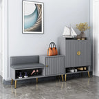 Banc de rangement à chaussures d'entrée avec assise rembourrée