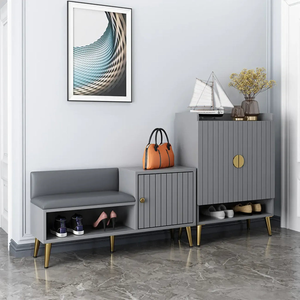 Banc de rangement à chaussures d'entrée avec assise rembourrée