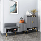 Banc de rangement à chaussures d'entrée avec assise rembourrée