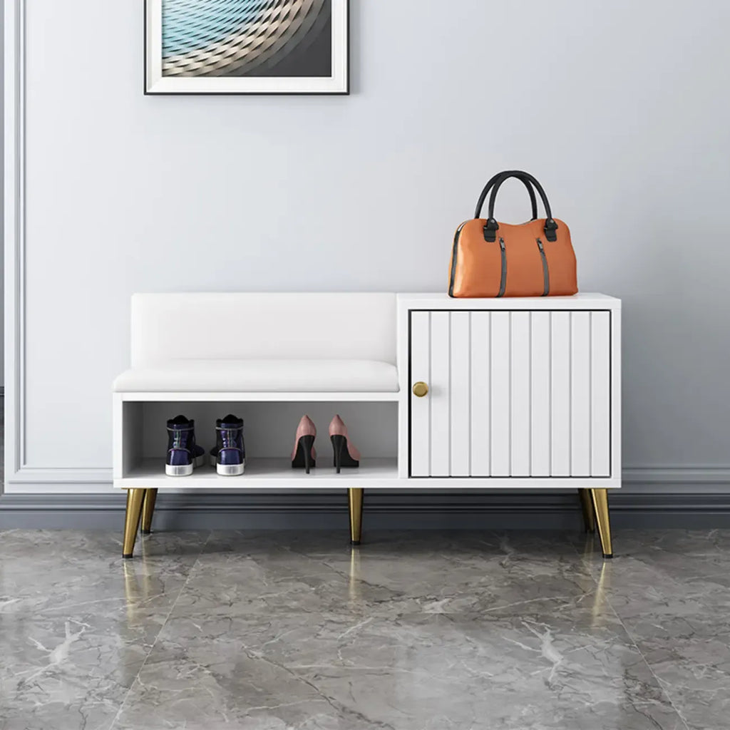 Banc de rangement à chaussures d'entrée avec assise rembourrée