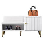 Banc de rangement à chaussures d'entrée avec assise rembourrée