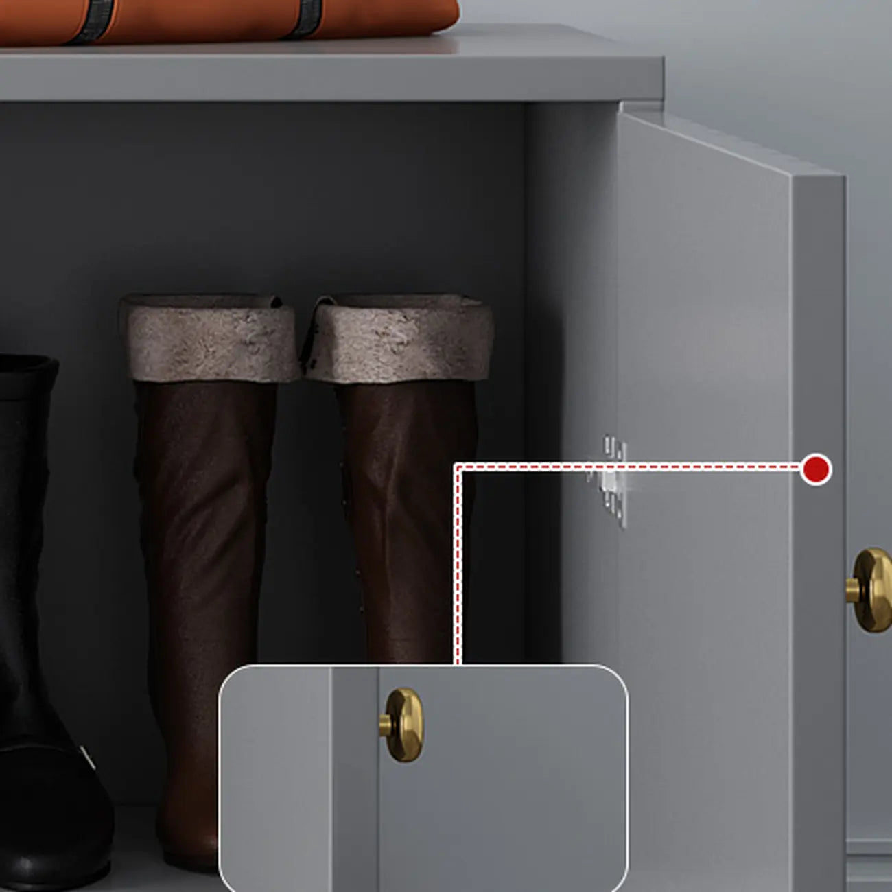 Banc de rangement à chaussures d'entrée avec assise rembourrée