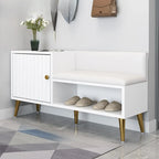 Banc de rangement à chaussures d'entrée avec assise rembourrée