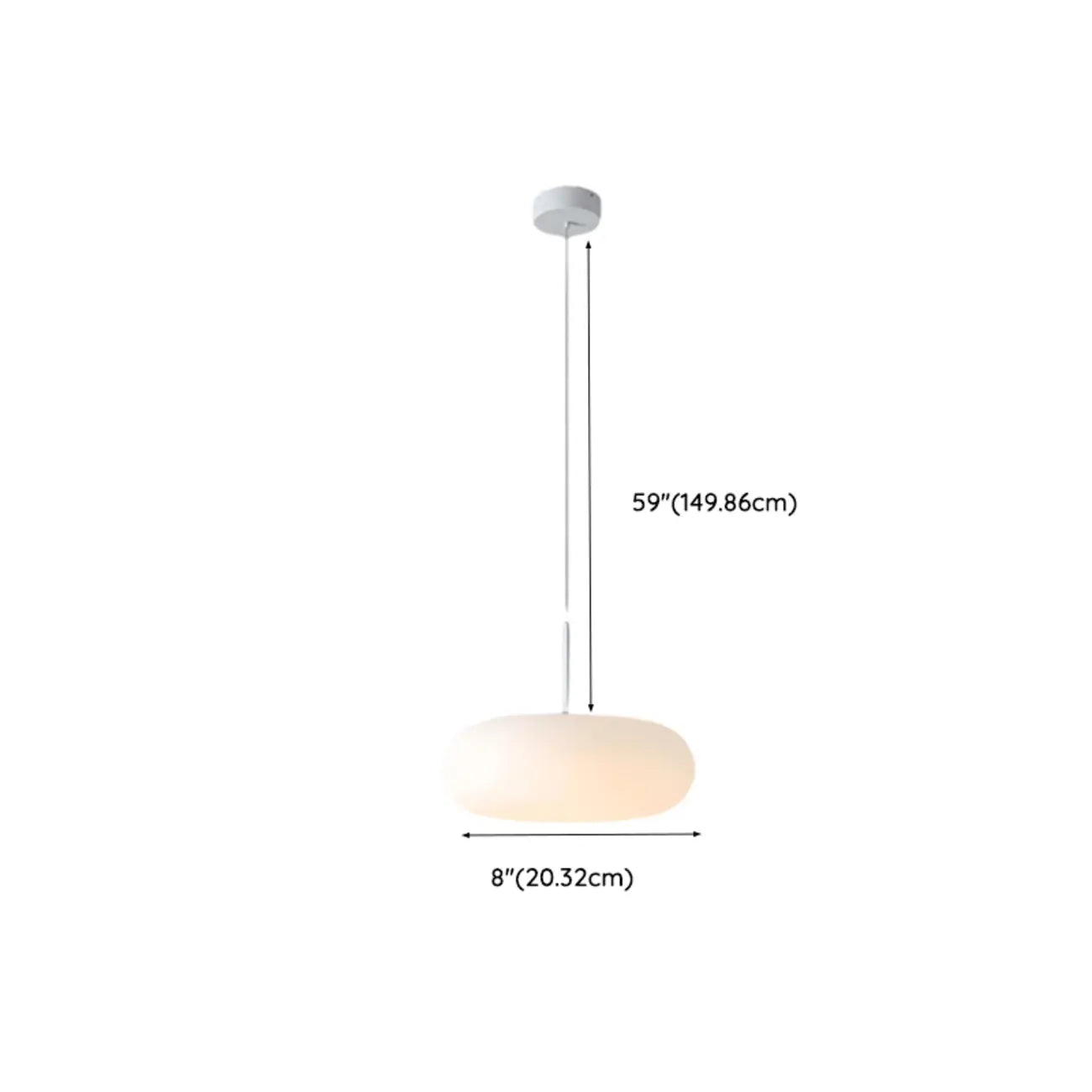 Suspension de cuisine blanche moderne et réglable à 3 niveaux d'intensité lumineuse LED