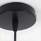 Suspension conique industrielle en métal noir, réglable, pour salle à manger