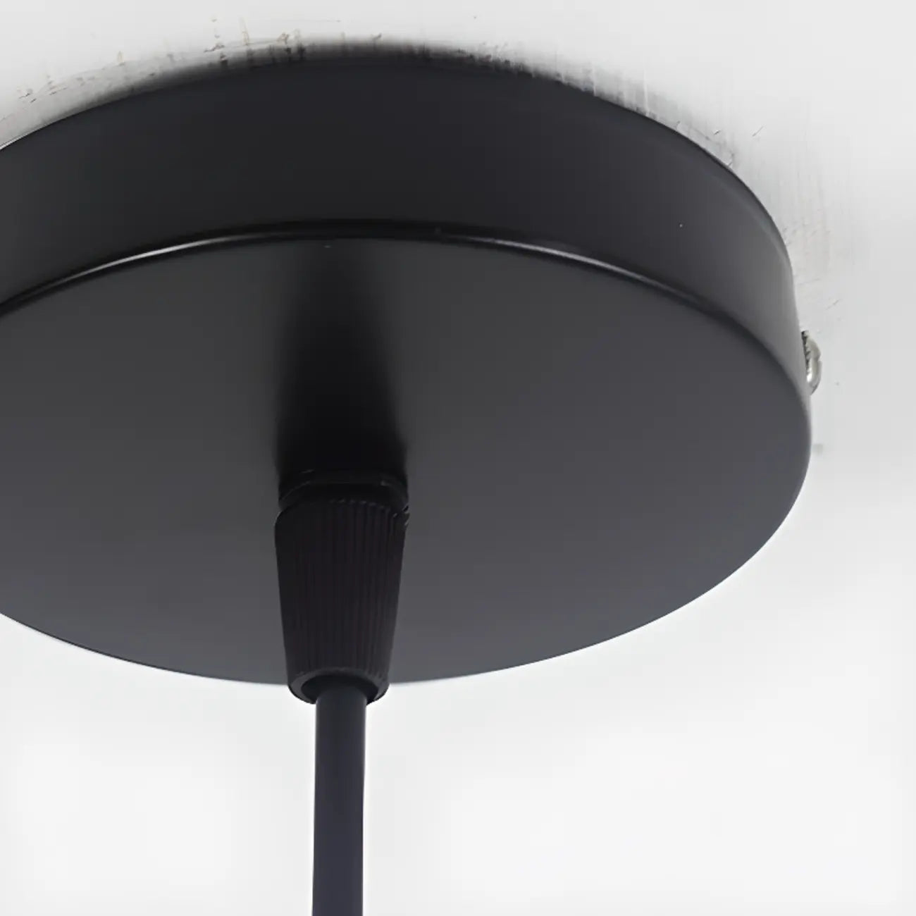 Suspension conique industrielle en métal noir, réglable, pour salle à manger