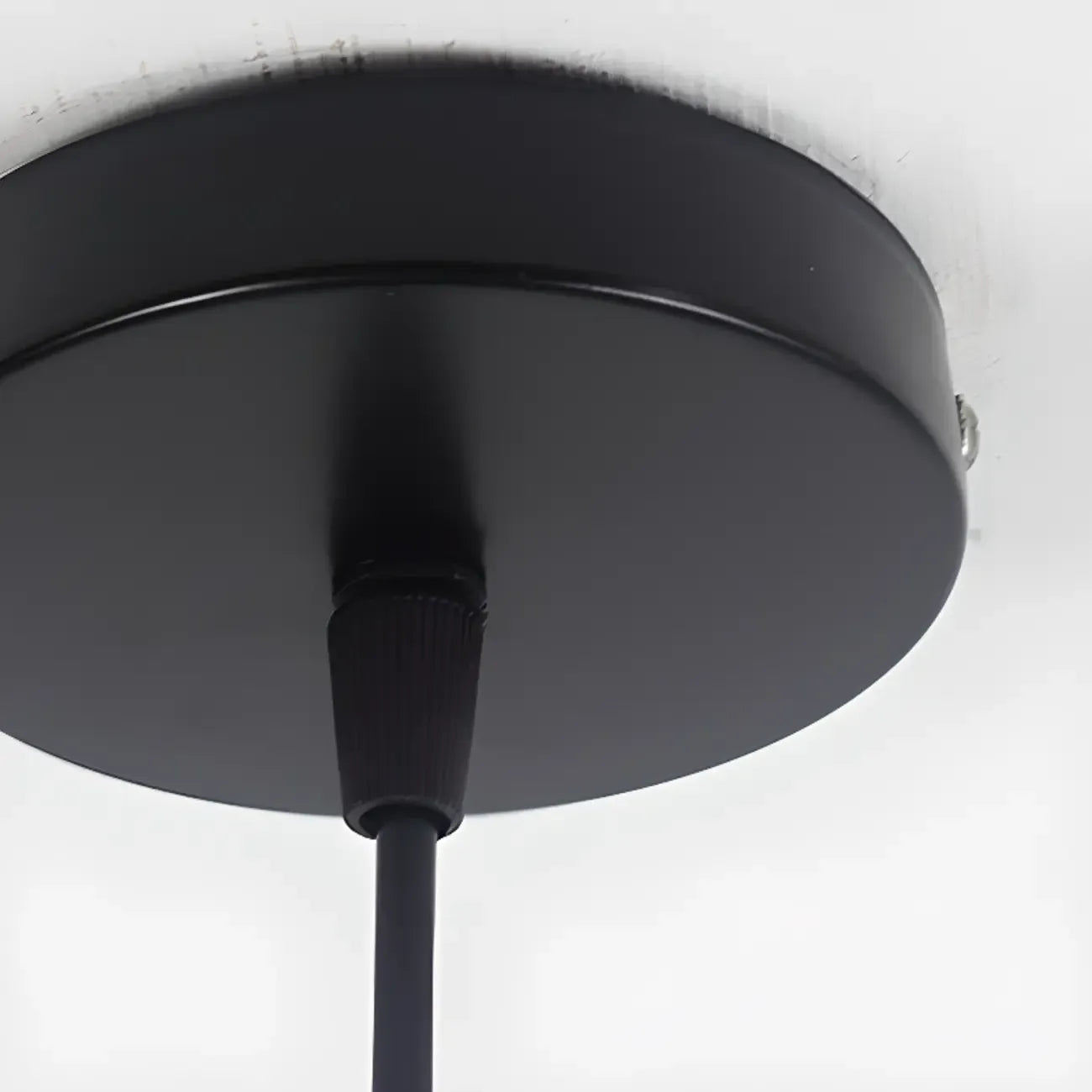 Suspension conique industrielle en métal noir, réglable, pour salle à manger