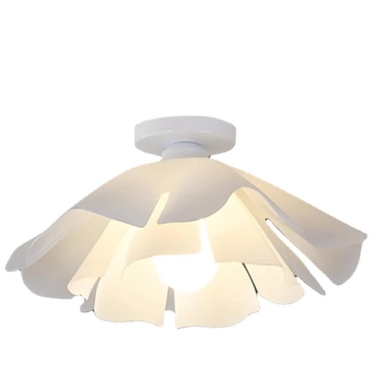 Plafonnier semi-encastré LED élégant à motif floral pour chambre