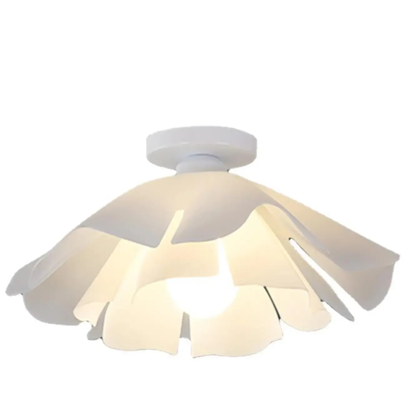 Plafonnier semi-encastré LED élégant à motif floral pour chambre