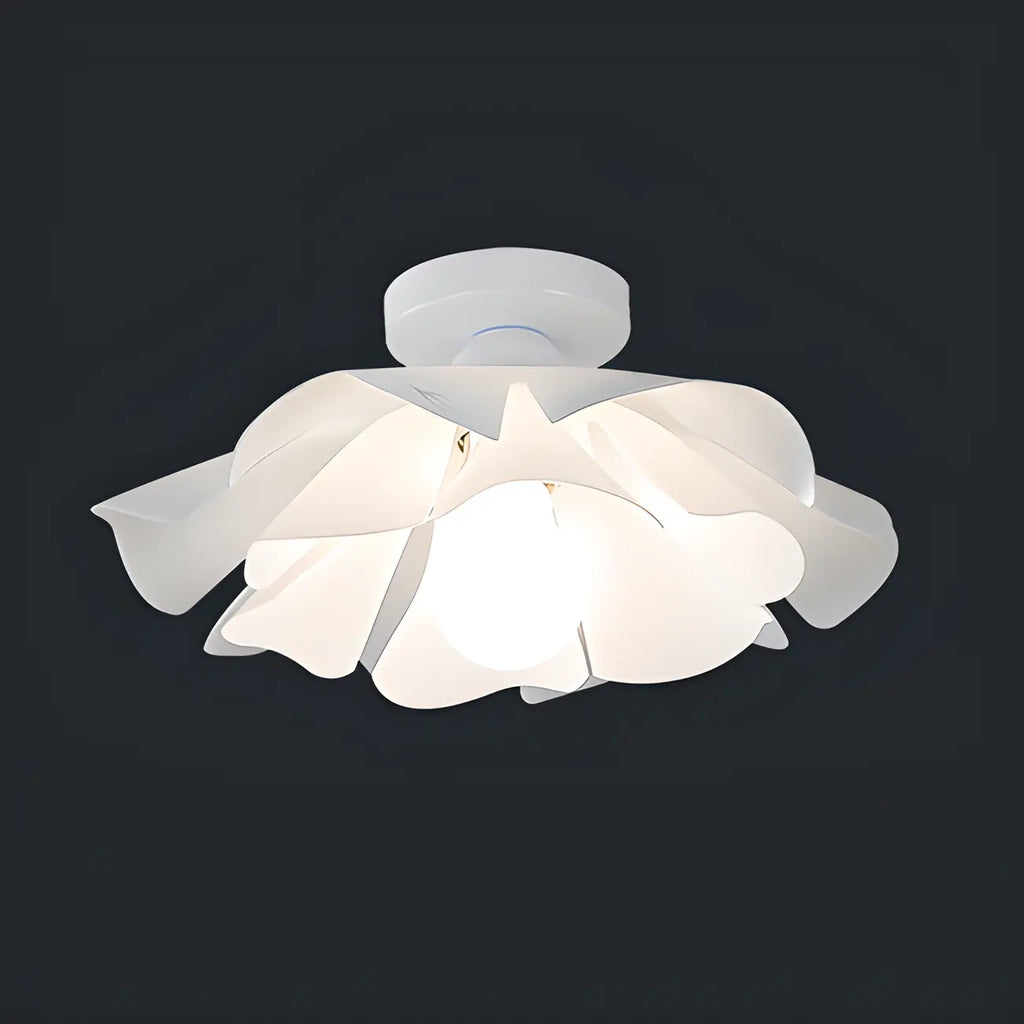 Plafonnier semi-encastré LED élégant à motif floral pour chambre