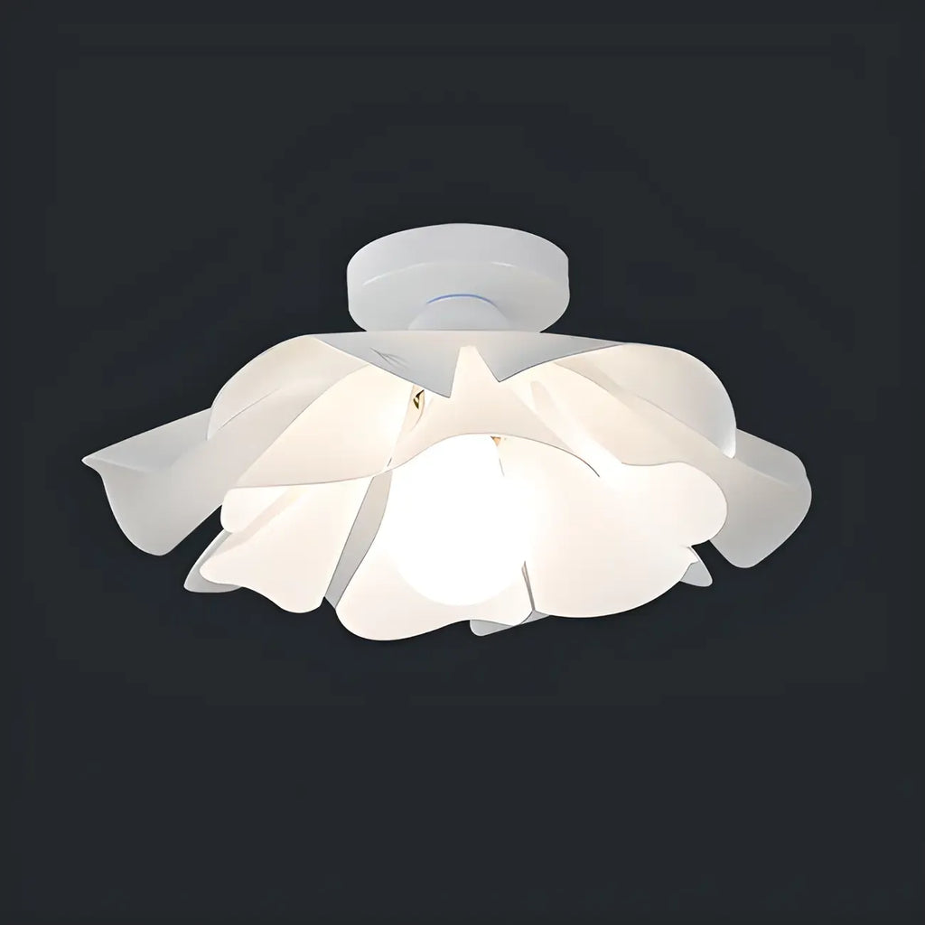Plafonnier semi-encastré LED élégant à motif floral pour chambre