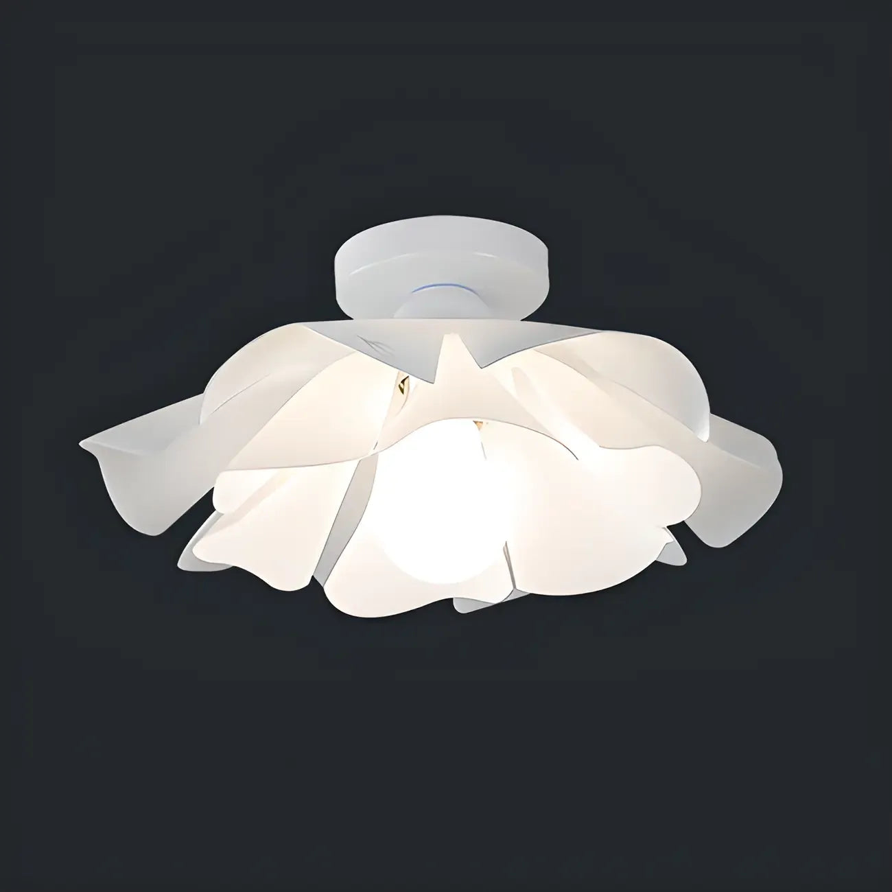 Plafonnier semi-encastré LED élégant à motif floral pour chambre