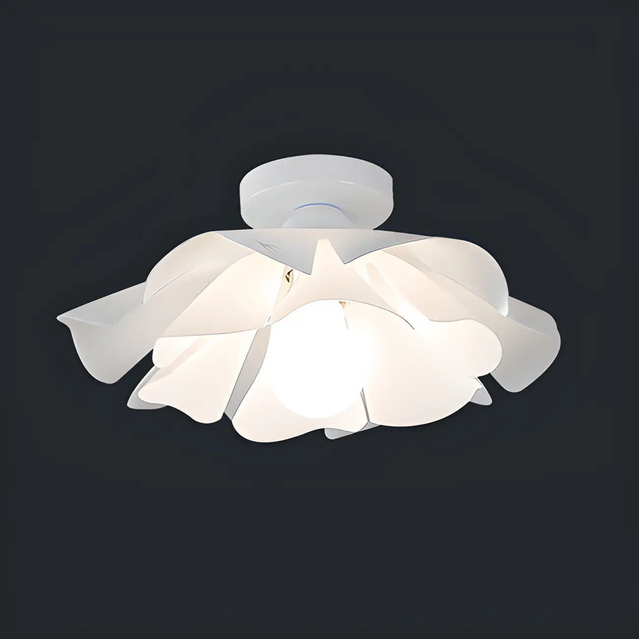 Plafonnier semi-encastré LED élégant à motif floral pour chambre
